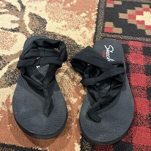 Womens Skechers meditation yoga foam sandal